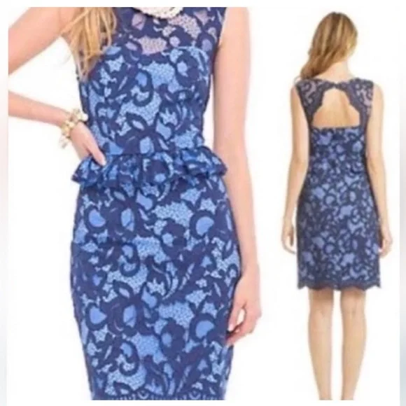 Lilly Pulitzer Kiri lace dress blue periwinkle 2 small - Picture 5 of 12